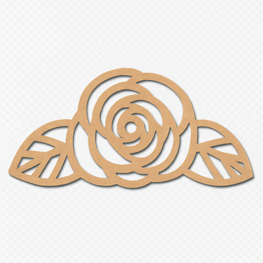 Flower With Leaves Cutout