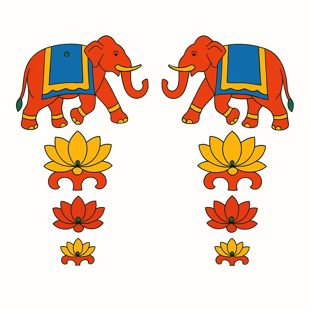 Pichwai Elephant Cutout