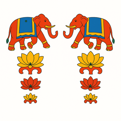 Pichwai Elephant Cutout