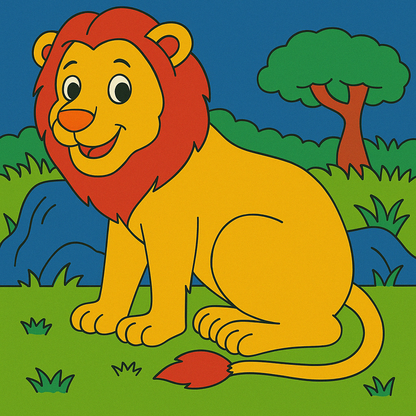 Lion Pre-marked Design for painting