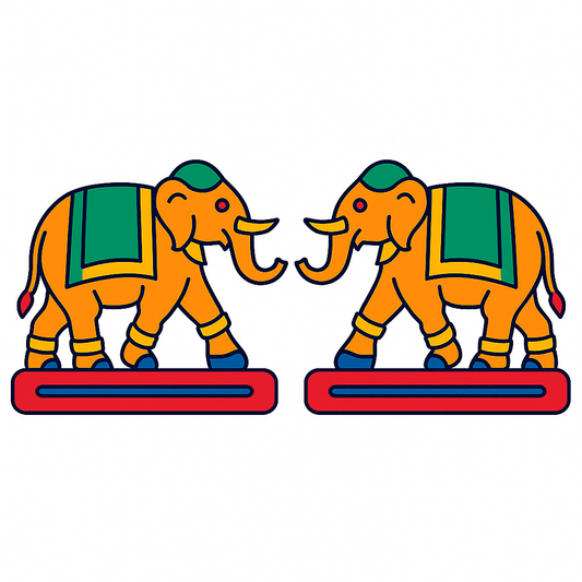 Pichwai Elephant With Stand Cutout