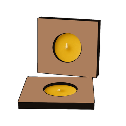 Square Shape MDF Tea Light Holder