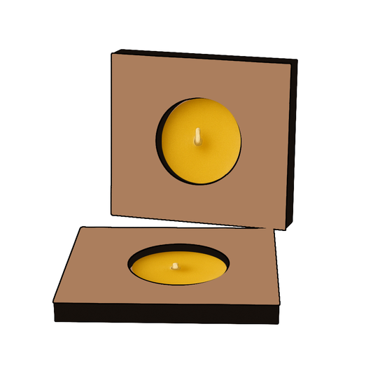Square Shape MDF Tea Light Holder