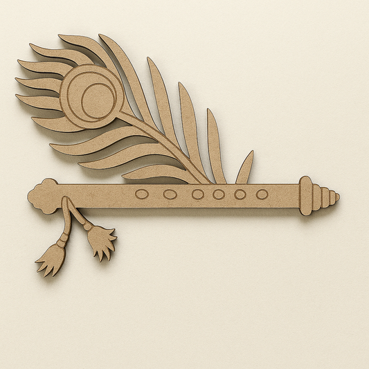 Lord Krishna Flute Pre-Marked Cutout