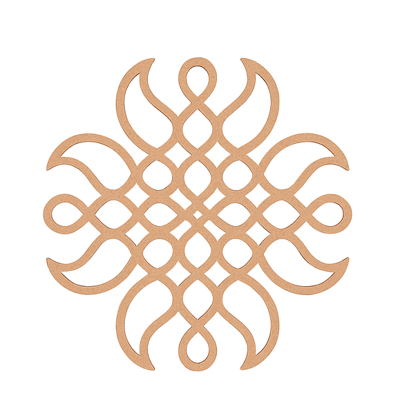 Vintage Plain MDF Kolam Art Cutout