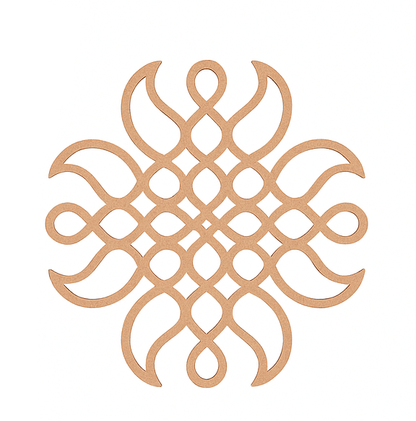 Vintage Plain MDF Kolam Art Cutout