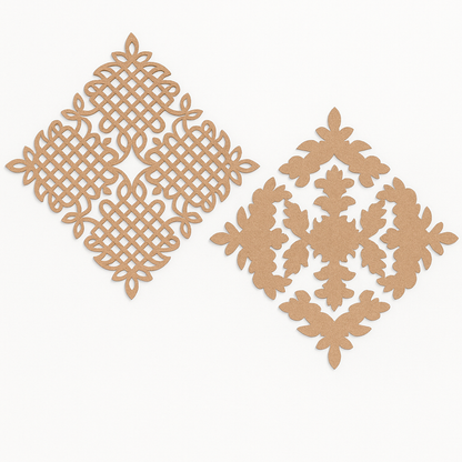 Plain MDF Kolam Art Cutout