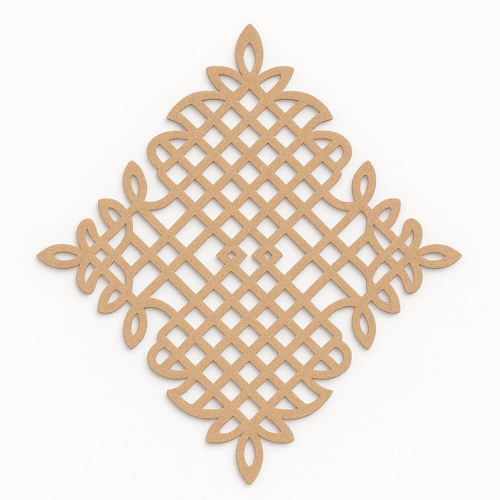 Plain MDF Kolam Art Cutout