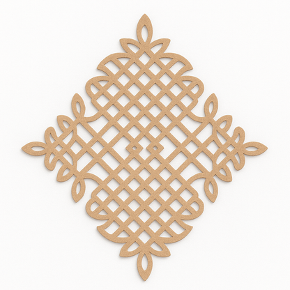 Plain MDF Kolam Art Cutout