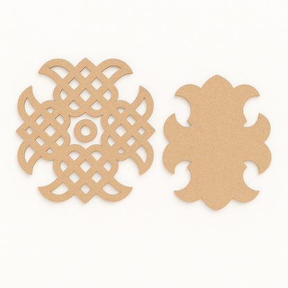 Designer Plain MDF Kolam Art Cutout