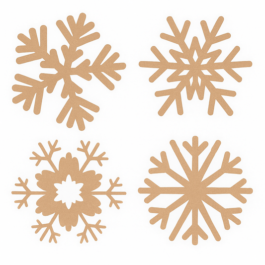 MDF Snow Flake Cutouts