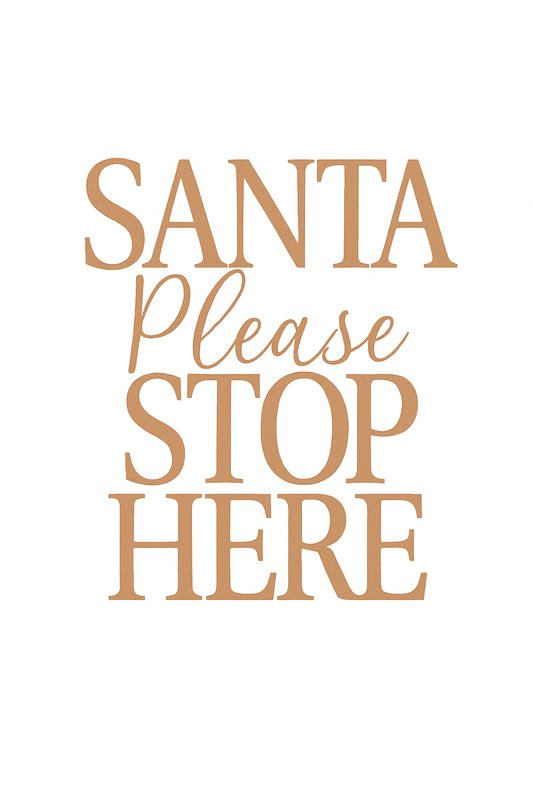 MDF Santa Please Stop Here Cutout