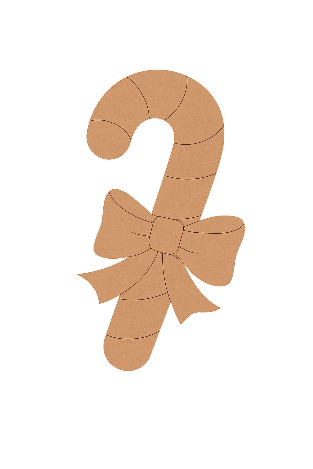 Pre Marked Candy Cane Cutout