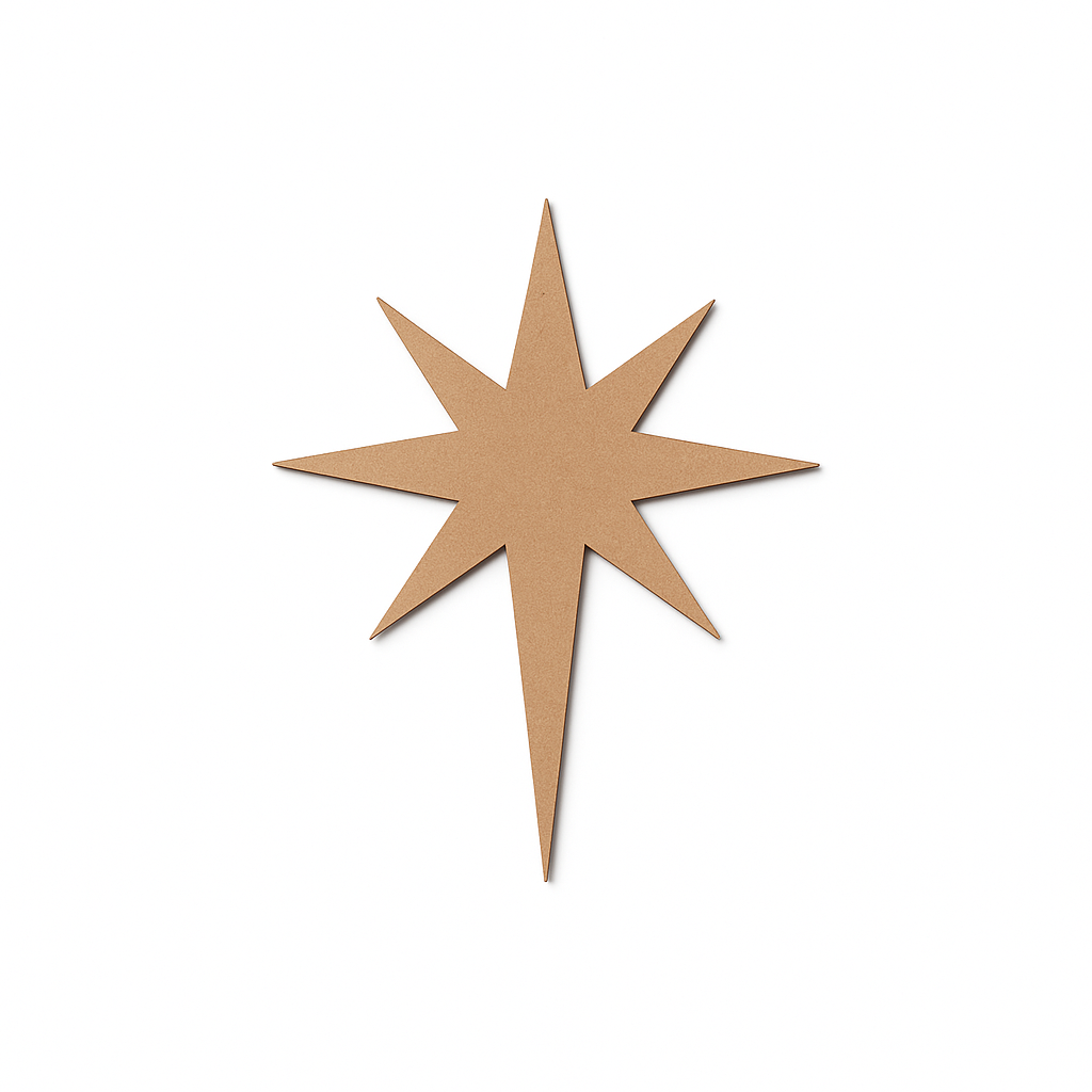MDF Shining Christmas Star Cutout