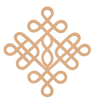 Elegant Ornament Pattern Plain MDF Kolam Art Cutout