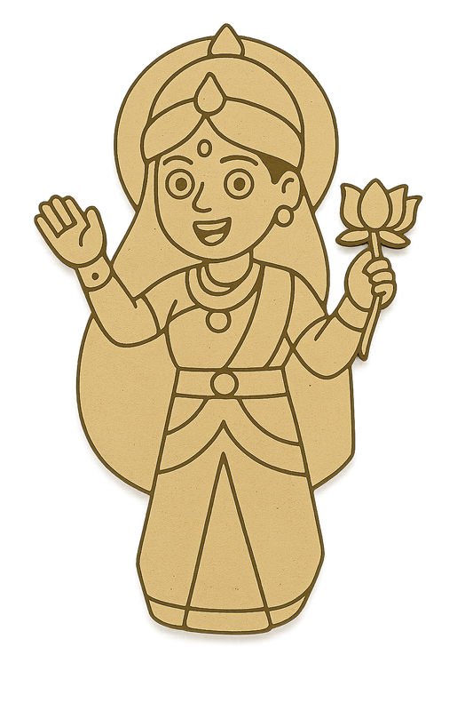 Goddess Lakshmi Pre-Marked Cutout