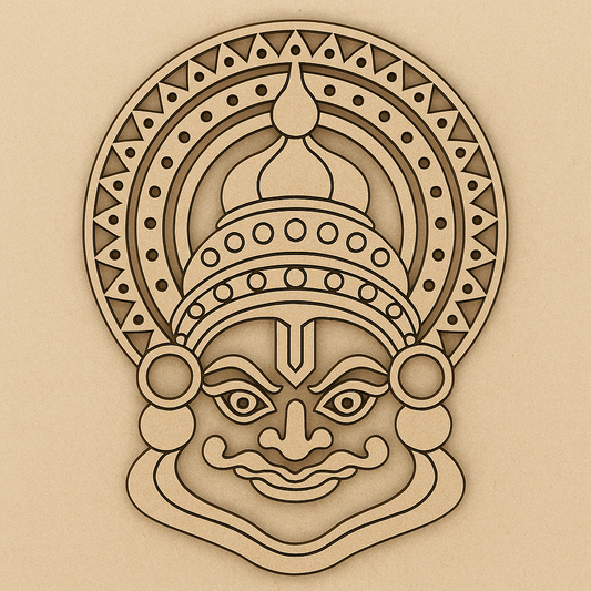 Khathakali MDF Pre-Marked Cutout