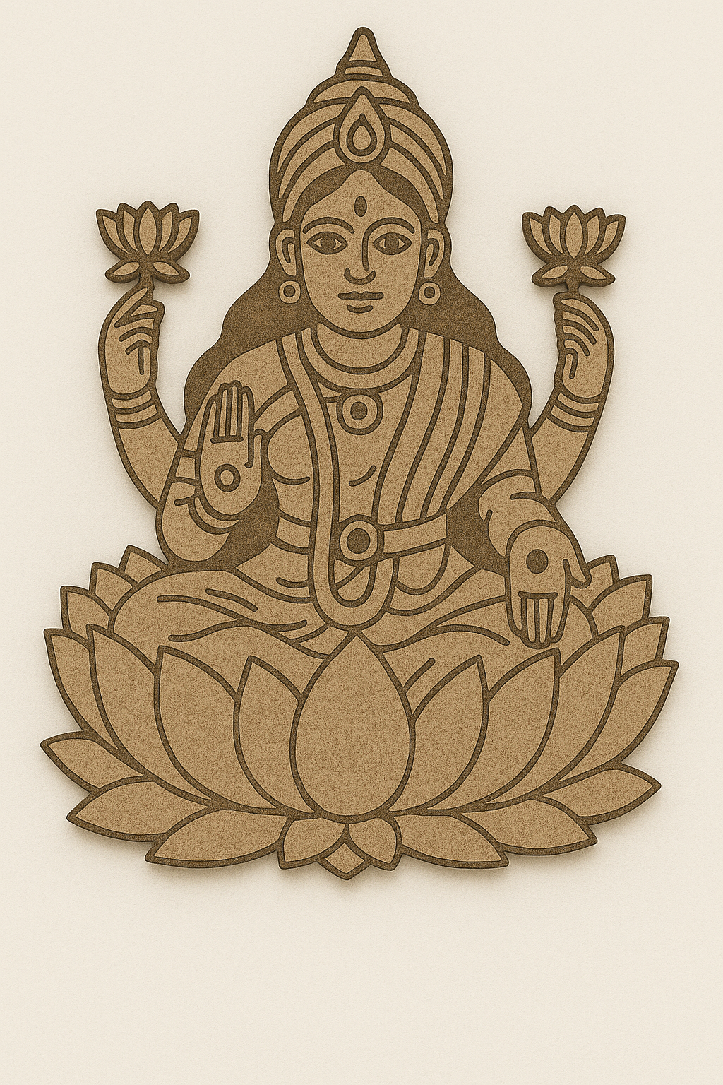Goddess Lakshmi Pre-Marked Cutout