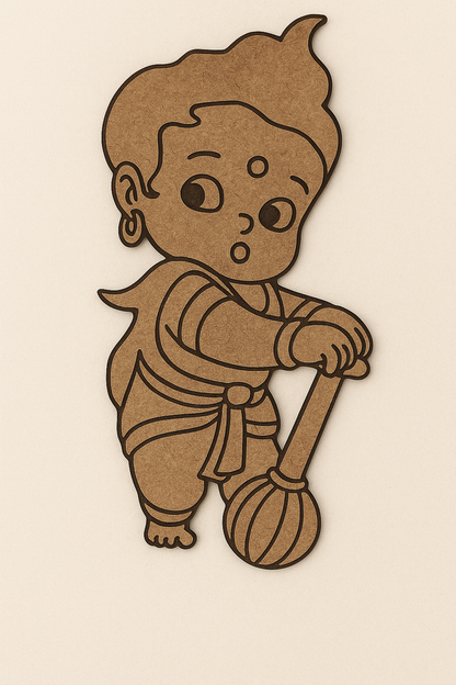 Baby Hanuman MDF Pre-Marked Cutout