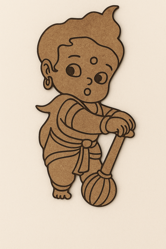 Baby Hanuman MDF Pre-Marked Cutout