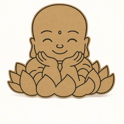Baby Buddha MDF Pre-Marked Cutout