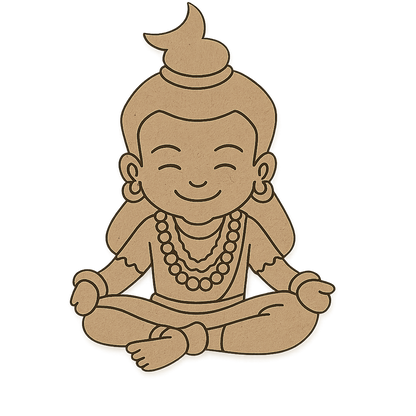 Baby Shiv MDF Pre-Marked Cutout