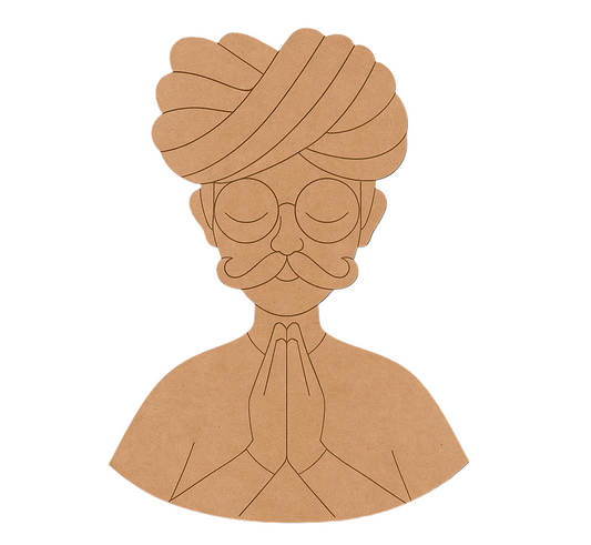 Rajasthani turban man Pre-Marked Cutout