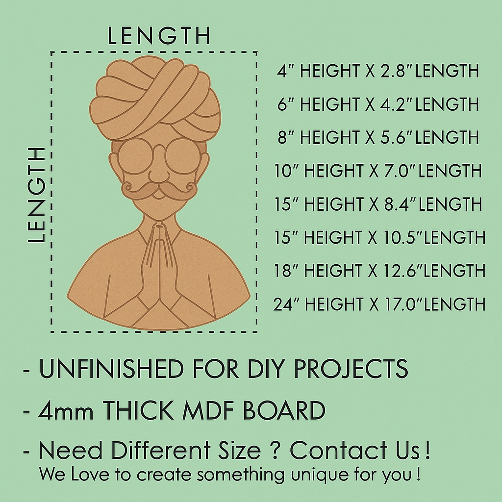 Rajasthani turban man Pre-Marked Cutout