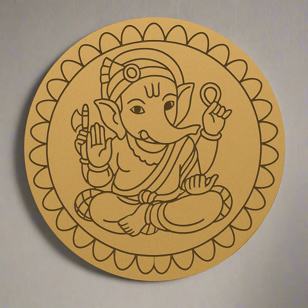 Ganesha Pre Marked Wall Plate
