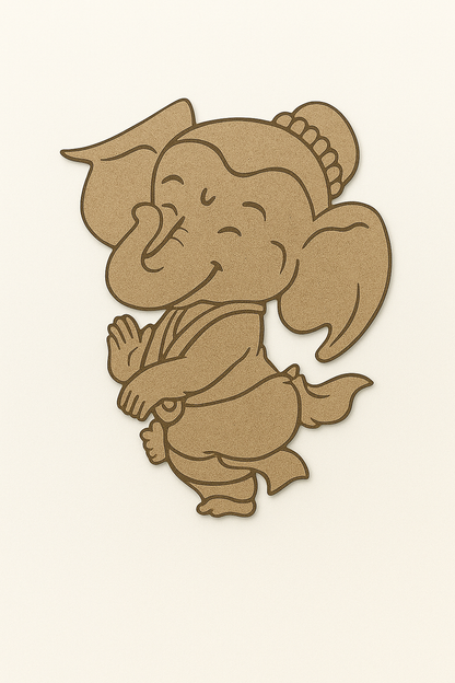 Baby Ganesha MDF Pre-Marked Cutout