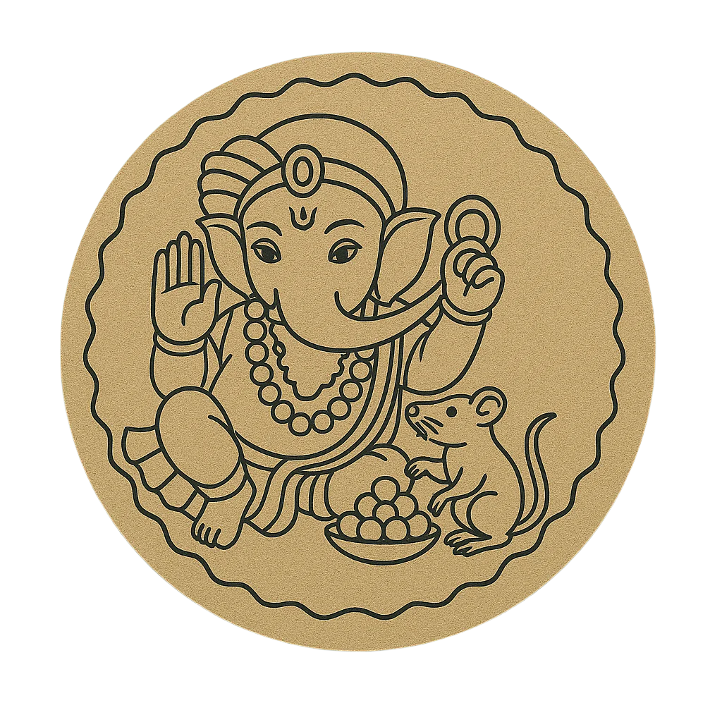 MDF Pre Marked ganesha Round