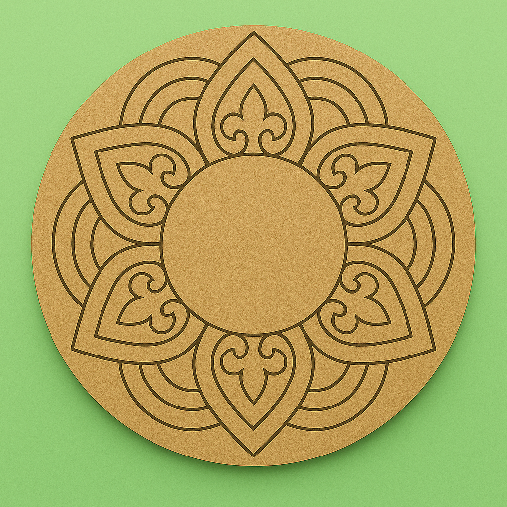 MDF Pre Marked Round Mandala