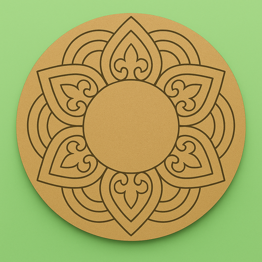 MDF Pre Marked Round Mandala