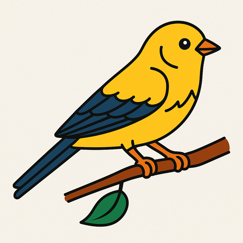 Sparrow Bird Pre-marked Design for painting