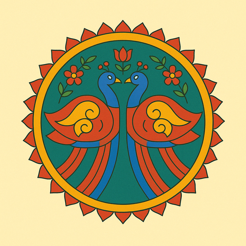 Peacock Pre-marked Design for painting