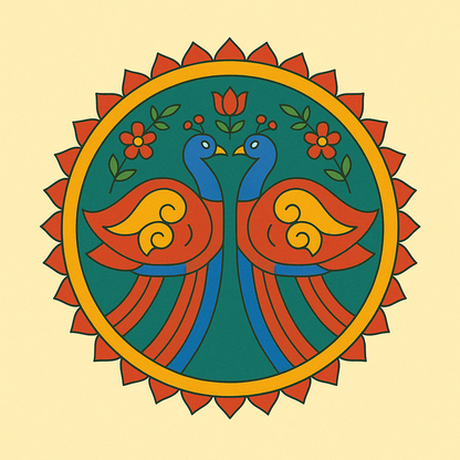 Peacock Pre-marked Design for painting