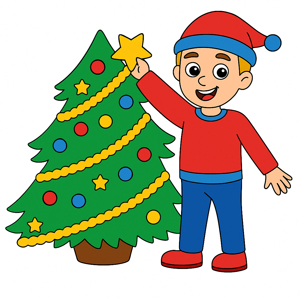 Christmas Boy Pre-marked for Painting
