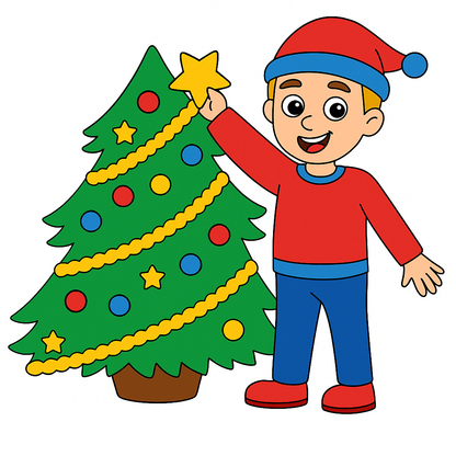 Christmas Boy Pre-marked for Painting