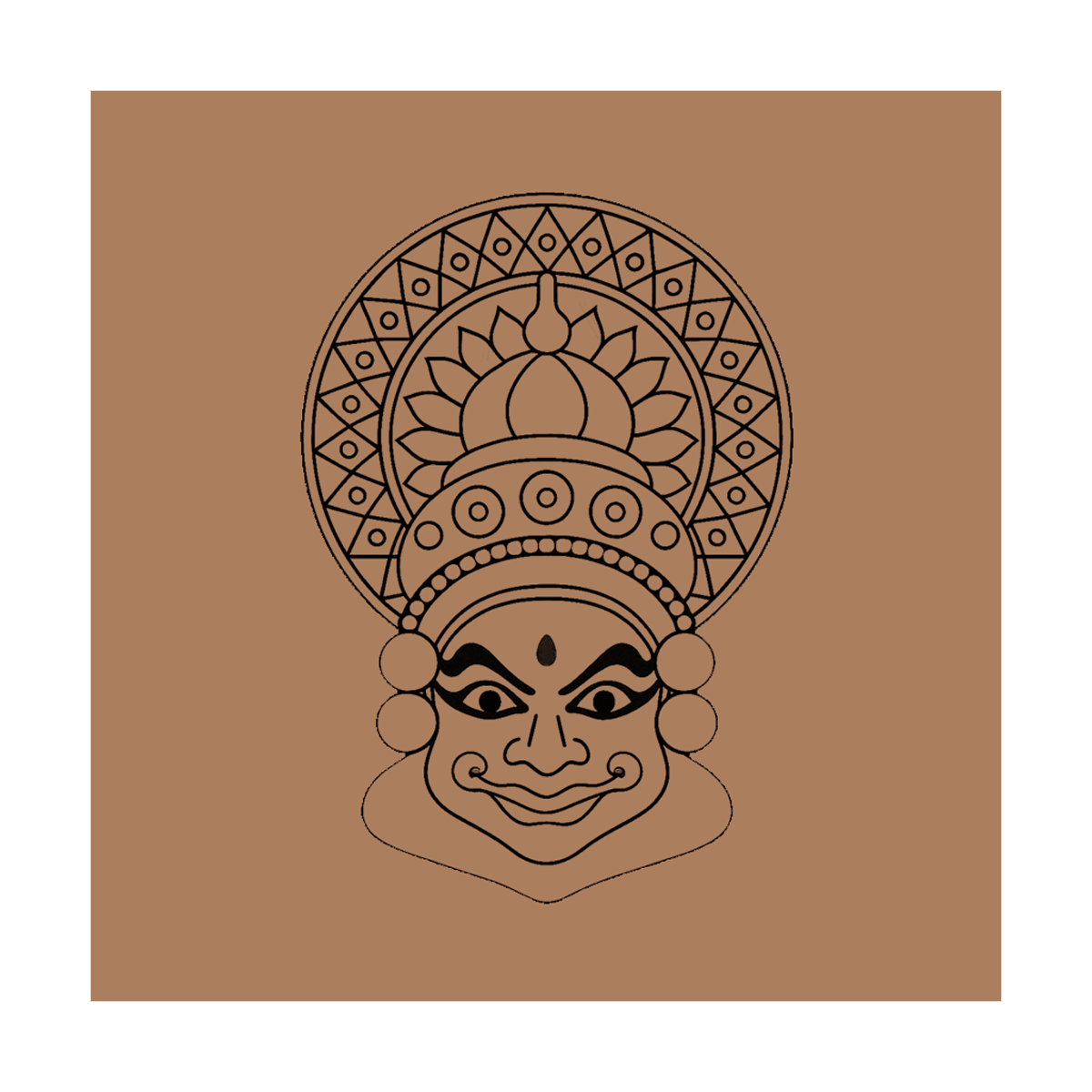 Kathakali Pre-marked Design for painting