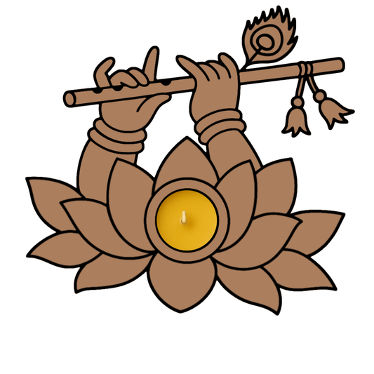 Lotus With Flute Tea Light Holder
