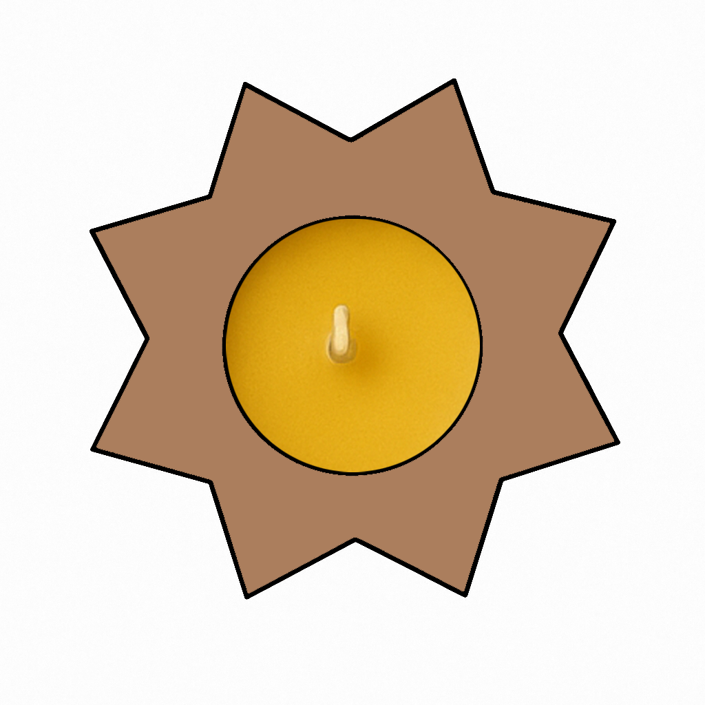 Flower Shape MDF Tea Light Holder