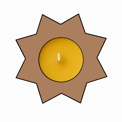 Flower Shape MDF Tea Light Holder