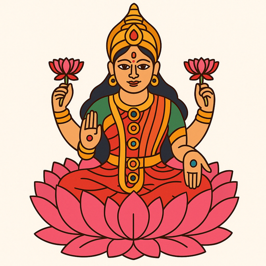 Goddess Lakshmi Pre-Marked Cutout