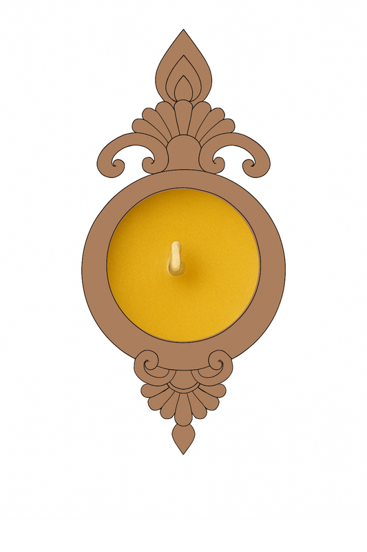 Crowned Circle T Light Candle Holder Premarked
