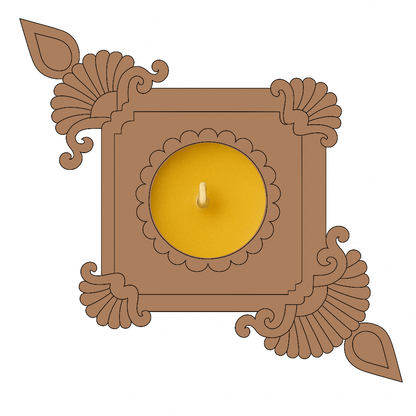 Crowned Diamond Light Candle Holder Premarked