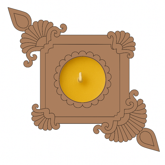 Crowned Diamond Light Candle Holder Premarked