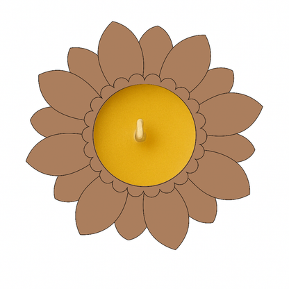 Daisy Floral MDF T Light Candle Holder