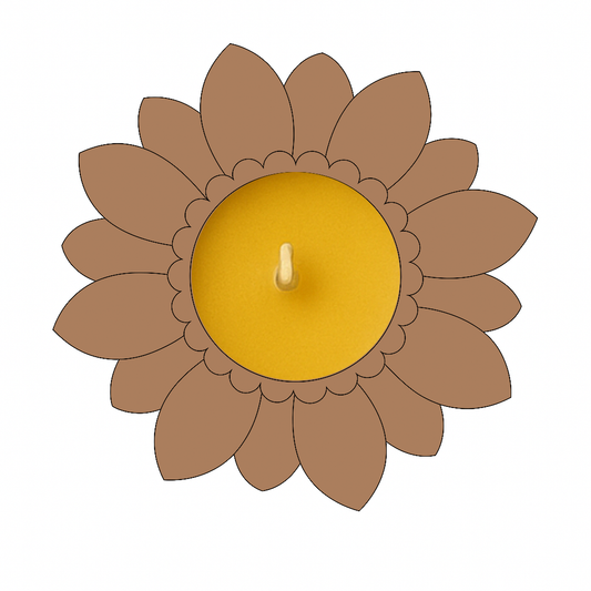 Daisy Floral MDF T Light Candle Holder