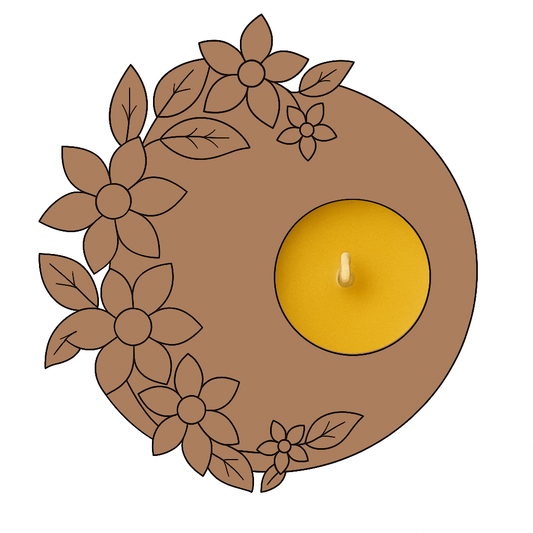 MDF Flower TeaLight Holder
