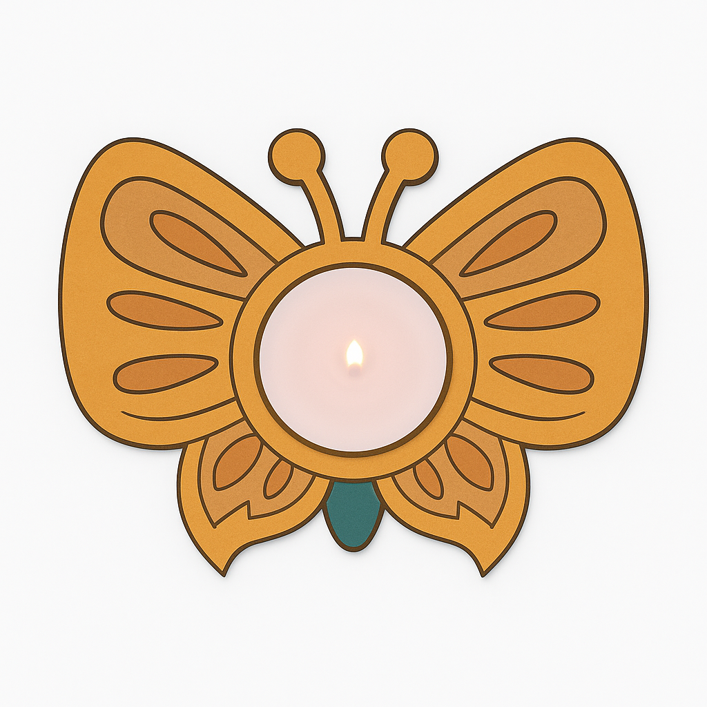 Butterfly T Light Candle Holder Premarked